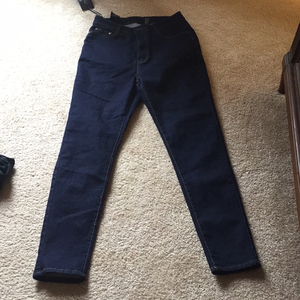 Dark high rise skinny jeans!  Xl